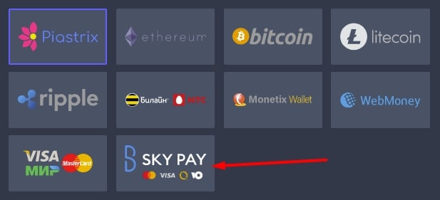 sky pay в jet casino